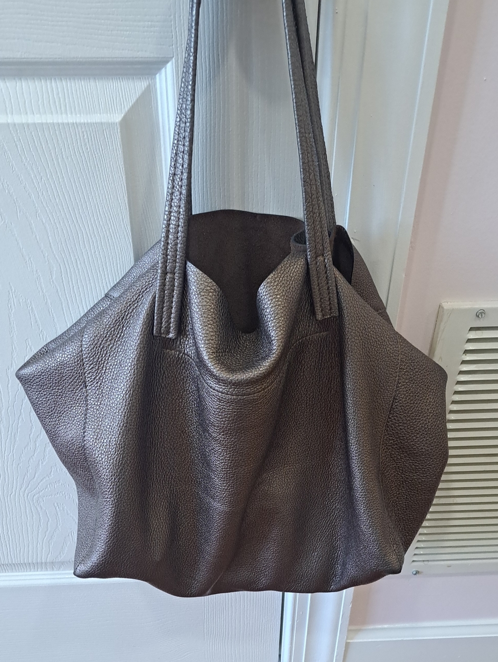 Kurt Geiger "Violet" Leather Metallic Brown Tote
